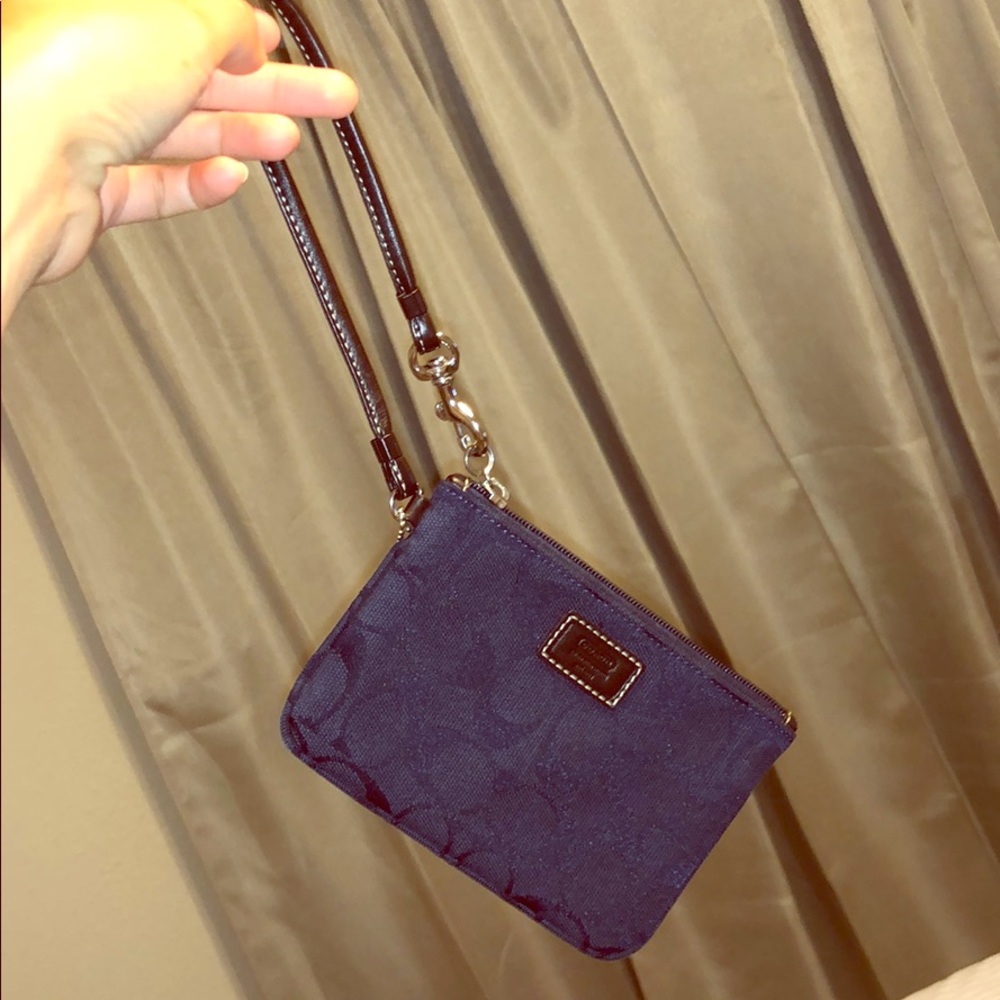 Authentic coach wristlet with dust bag
